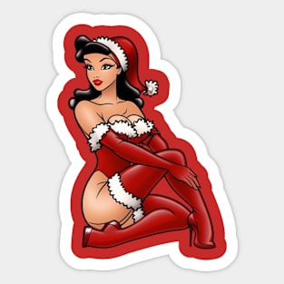 Merry Christmas Pinup Sticker